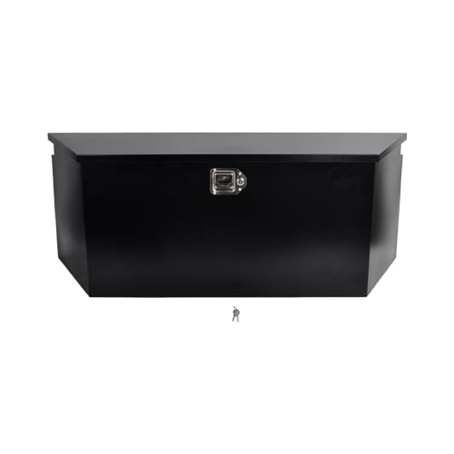 BIGREAT 49'' Inch Steel Trailer Tongue Truck Bed Tool Box Heavy Duty For Trailers, RV, ATV, Pickup Trucks, Flatbeds - 49 x 15 x 18.5 Inch Black