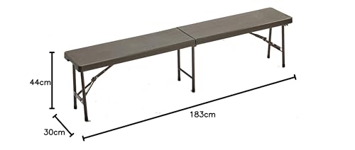 Linea Garden Friend Panca Rettangolare Pieghevole Horeca Noce 183X30X44H Cm Horeca Noce - 2