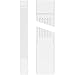 Ekena Millwork PILP09X102FL01-2 Fluted PVC Pilaster w/Standard Capital & Base (Pair), 9"W x 102"H x 2"P, Factory Primed