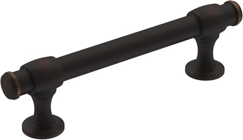 Amerock | Cabinet Pull | Oil Rubbed Bronze | 3-3/4 inch (96 mm) Center-to-Center | Winsome | 1 Pack | Drawer Pull | Cabinet Handle | Cabinet Hardware