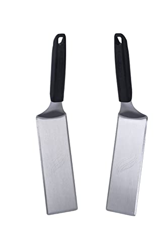 Comparison: Best Griddle Spatula Set 3 BLACKSTONE 5550 Extra Long Griddle Spatula Set of 2- Perfect Heavy-Duty Stainless Steel Premium Flat Top BBQ Grill Accessories, Non-Slip Plastic Handle, Heat Resistant, Dishwasher Safe Easy to Clean