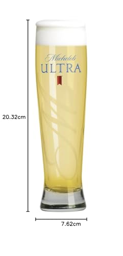 Michelob Ultra Pilsner Glass, Altitude Pilsner 16oz, Clear