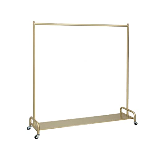 BXSUKEYOU estante de exhibición de ropa perchero de piso tienda de ropa exhibición barra de ropa para estudio/tienda de ropa/oro/120x165cm