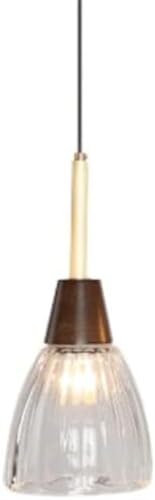 Luminaires Suspendus au Plafond en Verre de Chevet et Bois Style Japonais