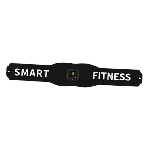 Cinturón de cuero PU y resina VALICLUD negro para entrenamiento abdominal con carga USB