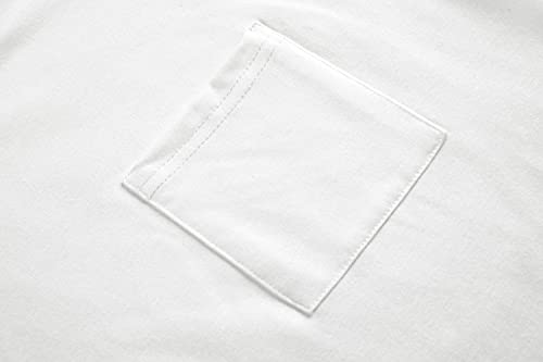 Image of Imily Bela Girls Cap Sleeve Summer Tops Casual Crewneck Loose Tshirts with Pocket