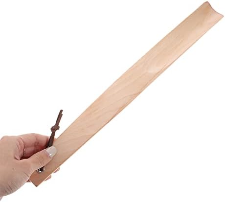 Healifty Shoe Horn Long Handle for Seniors - 15" Wooden Shoe Spoon, Shoe Helper for Boots and Shoes, Extra Long Shoe Horn for Kids & Adults, Burlywood