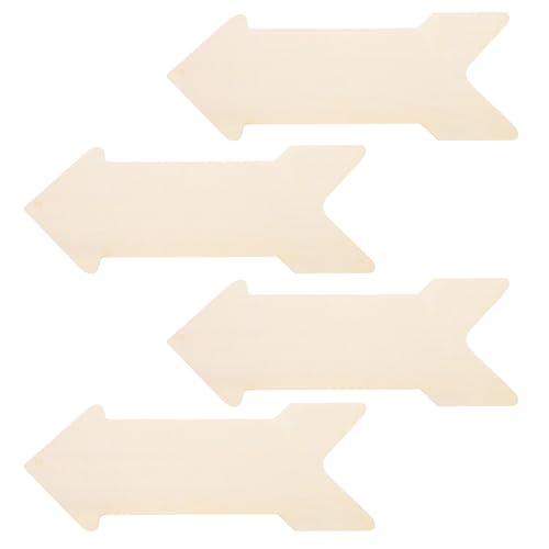 DECHOUS 4Pcs Wooden Arrow Signs: Blank Unfinished Wood...