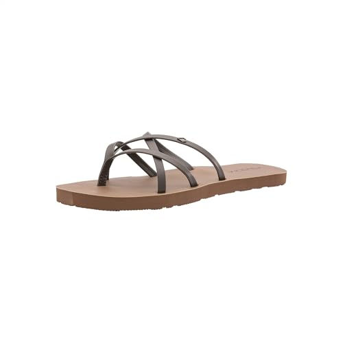 Image of Volcom Women's New School Strappy Flip Flop Flat Slide Sandal