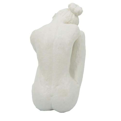 Estatua de Mujer en Resina de 9 Pulgadas Blanca Minimalista miniatura 4