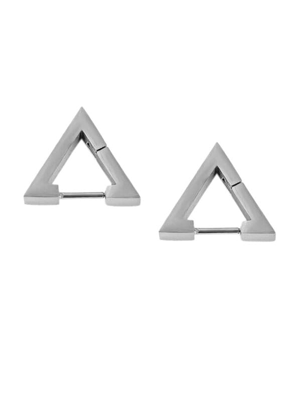 styledose Triangle Stud Earrings, Steel, Unisex…-picture-31