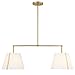 Fulton 4 Light Antique Gold Linear Chandelier