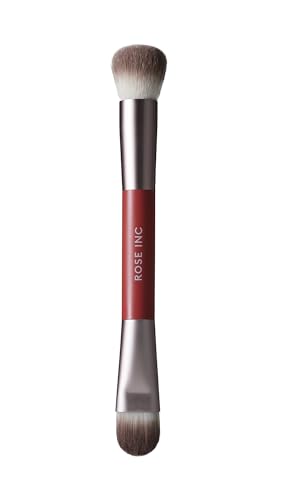Rose Inc Number 4 Dual-Ended Concealer Brush - Vegan 2-in-1 Brush for Targeted & Diffused Application