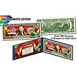 2017 Chinese Lunar New Year of The Rooster Polychromatic 8 Roosters $2 Bill Blue