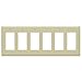 ENERLITES Decorator Light Switch or Receptacle Outlet Wall Plate, Size 6-Gang 4.50" x 11.81", Unbreakable Polycarbonate Thermoplastic, UL Listed, 8836-I, Ivory