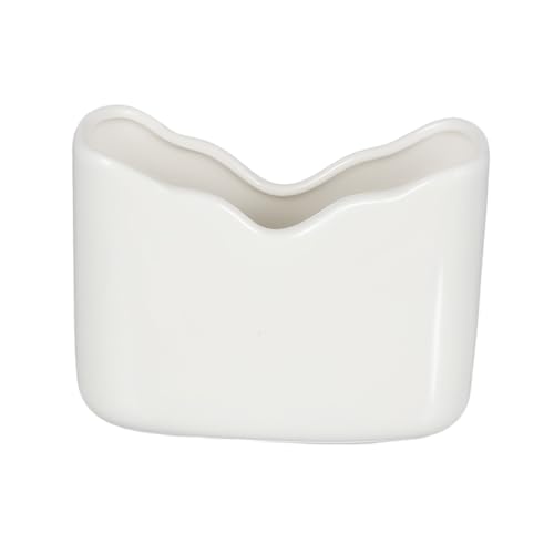 BRIGHTFUFU Modern Napkin Holder Cream Porcelain Ceramic Napkin Stand Table