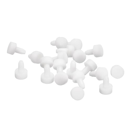 Image of uxcell 20 Pieces White Rubber Stopper, S2.7 Waterproof Plug Holes for 2.7mm / 0.11 inch Hole