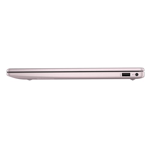 Image of HP Ultra Thin 14 inch Laptop with Copilot, Intel N150, 16GB RAM, 256GB(128GB eMMC+128GB SD Card) • HUB • Mouse, Windows 11S, 1-Year Office 365, Lightweight Tranquil Pink Notebook for Work & School