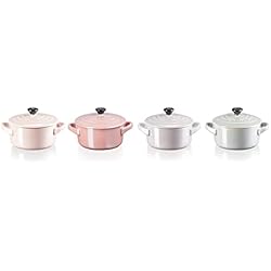 Cacerolas Le Creuset Opiniones Le Creuset 69212108129131 - Juego de cacerolas (cerámica, 4 unidades), color rosa