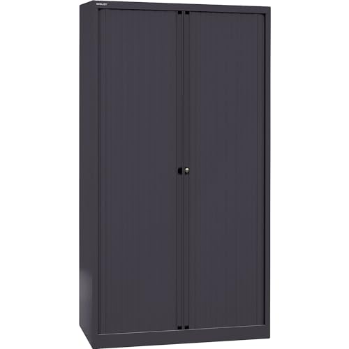 Eurotambour 5633 - Armadietto per tapparelle 4 Ripiani Larghezza 1000 mm in Metallo 43 x 100 x 198 cm Colore: nero