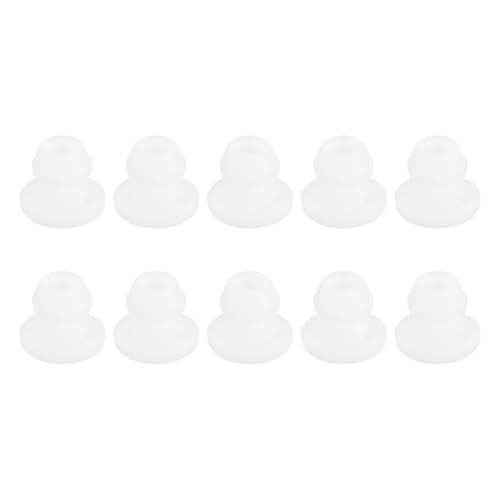 Image of Snap in Locking Hole Plugs Rubber Panel Seal Cover Drilled Silicone Caps, [for Kitchen Rubber, Waterproof Sealing Plugs] - 5mm /0.2in /White /10Pcs
