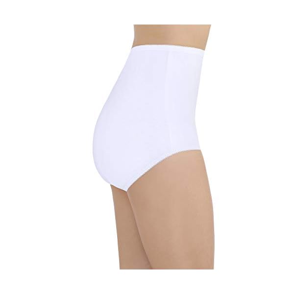 Vanity Fair Women's Perfectly Yours High Waisted Brief Panties, Cotton-Star White, 7