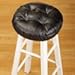 Collections Etc Foam-Padded Thick Waterproof Barstool Seat Cover Cushion with Slip Resistant Backing, Black