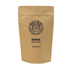 Guayusa Tea Bags by PACHA | 50 Tea Bags | 10g leaf in each | One cup has about 164 mg of caffeine | High Natural Caffeine | Clean & Balanced Energy | Healthy Energy | (Guayusa 10g/tb)