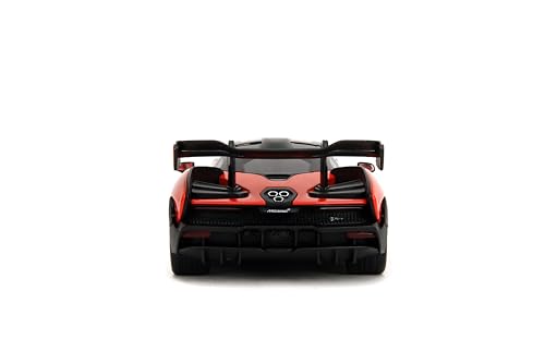 Jada Toys McLaren Senna - Fast & Furious 1:24 Scale Die-Cast Vehicle – Detailed Interior, Opening Hood, Doors, and Trunk – Collectible Model Car for Ages 8+ - Orange/Black