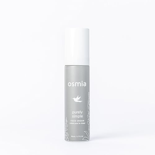 Osmia Skincare - Natural Purely Simple Face Cream For Sensitive + Reactive Skin | Apricot Kernel, Kukui, Rose, Chamomile Oils + Aloe | Clean Beauty For Healthy Skin (1.7 oz | 50 ml) NEW PACKAGING