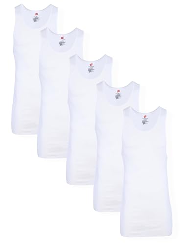 hanes mens tall 100 cotton ribbed tank tagless undershirts multipack