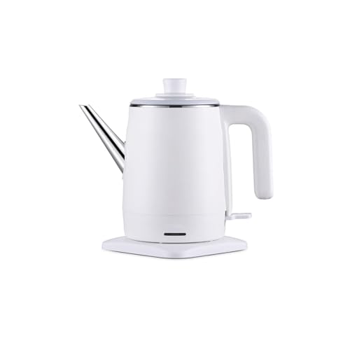 Hervidor eléctrico 1.2L 1800W acero inoxidable blanco
