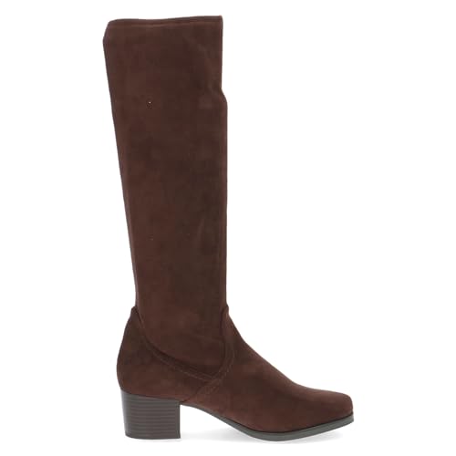 CAPRICE Damen Hohe Stiefel mit Absatz Kniehoch Vegan, Braun (Dk Brn Stretch), 39 EU – Ansicht 5