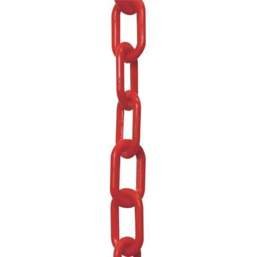 Image of Mr. Chain Plastic Barrier Chain, Red, 50 ft Length (50005-50)