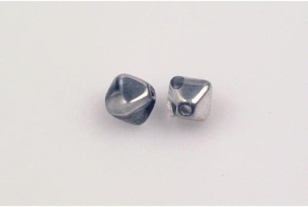 60pcs Bicone Lucern Pressed Beads 6 mm, Black Rose Gold Capri (23980-27101), Bohemia Crystal Glass, Czechia 11100066