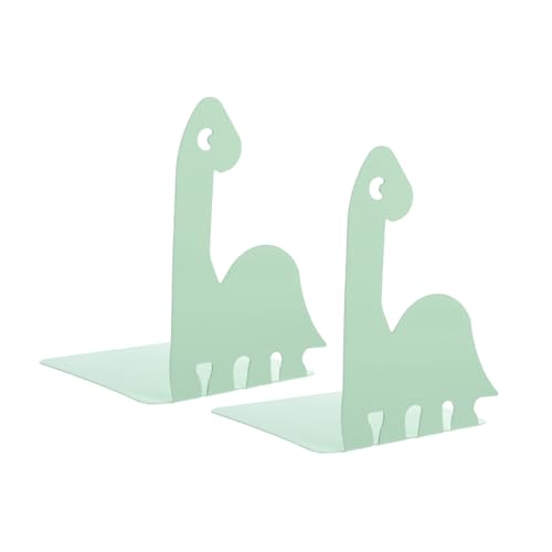 NUOBESTY Sujetalibros de Hierro Diseño Dinosaurio 15x13 Cm Organizador de Libros Creativo para Escritorio Infantil y Estantería de Oficina