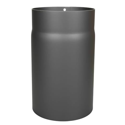 raik Rauchrohr Ofenrohr 150 mm Durchmesser 250 mm Länge Materialstärke 2 mm legierter Stahl Senotherm-Beschichtung eingebrannt gussgrau Made in EU bis 600°C