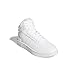 adidas Women's Hoops 3.0 Mid Top Basketball Shoe, White/White/Dash Grey, 6
