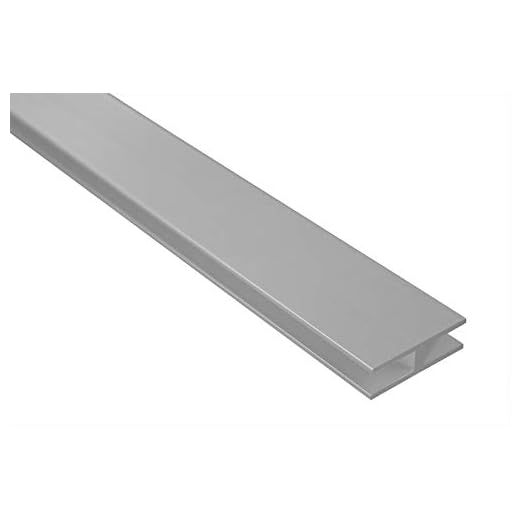 2 Meter | H-Profil | Alu | eloxiert | 40x12mm | Effector | B91 | silber