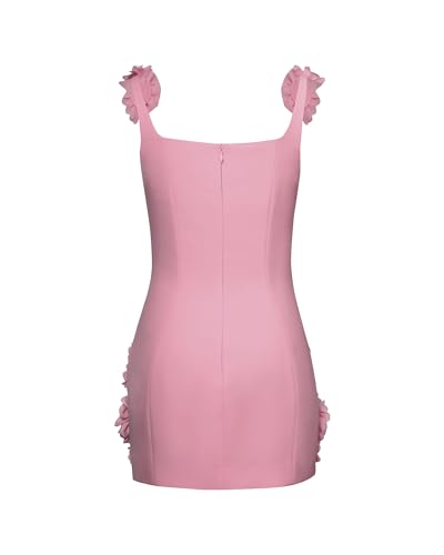 JW PEI Women's Elaina Pink Rosette Applique Mini Dress4