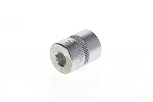 GEDORE Socket, 1/4" 6.3 mm drive, Bi-hex, 14 mm AF, Tool, D 20 14, Chrome-plated steel - Image 3