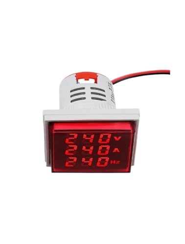 Panneau indicateur numérique LED rouge carré 22mm voltmètre ampèremètre et fréquencemètre