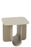 Table Appoint Carree Metal Beige