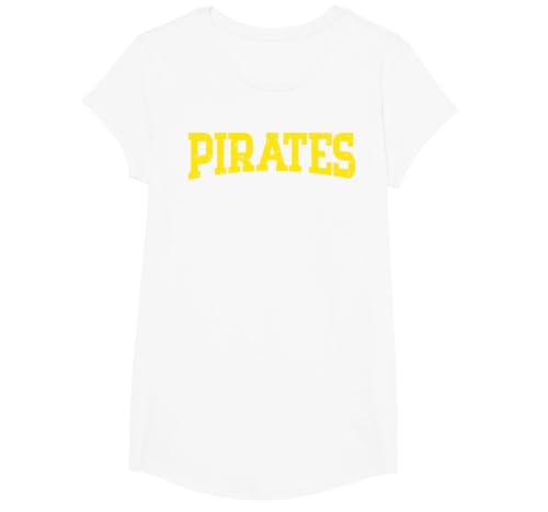 Pirates Vintage Buccaneer Sea Crew Costume Men Women Kids T-Shirt, Girls, White, Large