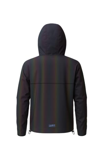 REEFLEXX Reflektor-Damenjacke – Vollreflektierender Windbreaker | Leicht, wasserabweisend, winddicht & stylisch sichtbar (DE/NL/SE/PL, Alphanumerisch, XL, Regular, Regular, Black Rainbow Jacket)