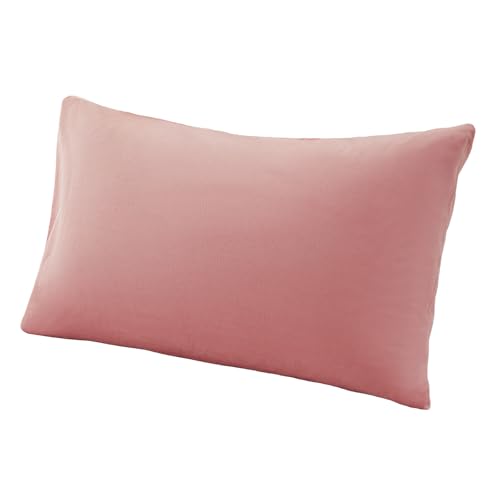 Confis 枕カバー マイクロファイバー まくらカバー 暖かい 45×65cm ピローケース 北欧 無地 洗える 抗菌 防臭 おしゃれ シンプル 可愛い ピンク