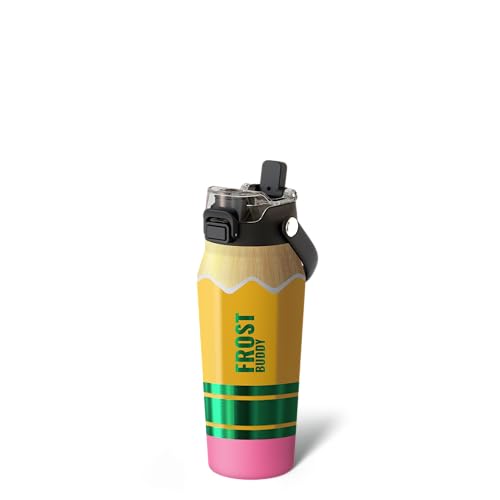Frost Buddy 16oz Insulated Water Bottle - Straw & Chug Lid - Leak-Proof