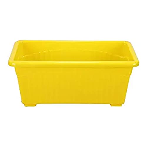 Kraft Seeds Plastic Window Planter (1 Pc, 13 Inch, Yellow) | Outdoor Garden Planting Pots | Flower Pots for Home Garden & Balcony | Flower Planters for Balcony and Terrace Gardens | House Plant Pots