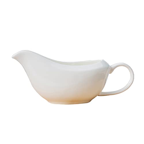 Salsera Gravedad de porcelana Barco de porcelana blanca Gravedad de la gota de goteo GRACIBLE SPOUTE LIBRE FRATUIENTE LIBRE, UTILIZADO for LA Salsa de calentamiento de salsa, aderezo for ensaladas, le