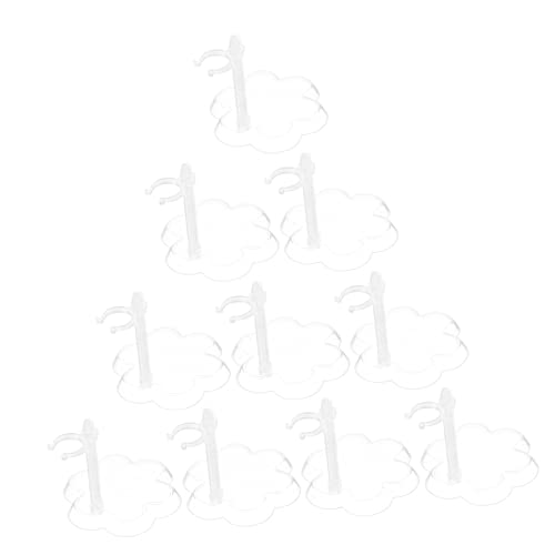 WHAMVOX Plastic Doll Fitting Holder 10pcs Doll Stand Base Boys and Girls Toy Organization Display Shelf